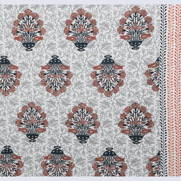 Orange_Cotton_Rajwada_Empire_Double_Bedsheet_With_Pillow_Cover_108_X_108_Cm